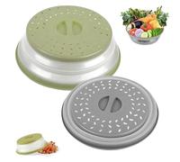 2PCS Coperchio Microonde Pieghevole,Coperchio per Microonde,Coperchio Pieghevole Antischizzi,Microonde Pieghevole Piastra,Antischizzi Piastra Copertura,Coperchio per Microonde per Frutta e Verdura