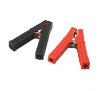 2PCS Copper per jumper Clamps 100A 2PCS Copper per jumper Clamps | Pure copper core, 100A capacity, thick spring tension, secure grip on terminals, per ideal for jump starts
