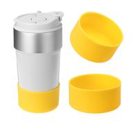 2Pcs Copribottiglia silicone 3" per 12-24oz, giallo