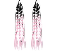 2pcs Corlorful Ponytail Extensions with Hair Tie Bubble Braid Synthetic Ponytail Long Lantern Tail Handmade Hairpiece Nice processing