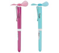 2Pcs Creative Fan Adorn Pen Multifunction Ballpoint Pen Students Supply 26s