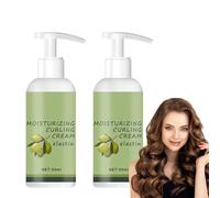 2pcs Crema Definizione Capelli Ricci 50ml, Curl Styler, Fluffy Hair Spray, Dona Elasticità, Brillantezza e Morbidezza, Creates Volume at Roots, Definisce e Valorizza i Capelli Ricci, Elastico riccio