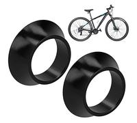2pcs cuffie rondella conica, aspiratrici conica in lega di alluminio CNC Fork conico Spacianti a stelo conico per road mountain bici da mountain (Nero)