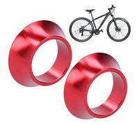 2pcs cuffie rondella conica, aspiratrici conica in lega di alluminio CNC Fork conico Spacianti a stelo conico per road mountain bici da mountain (Rosso)