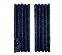 2pcs Curtains Blackout with Stars Grommet Top for Bedroom Living Room Window Drapes per Camera da Letto(100X130cm)