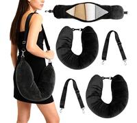 2pcs Cuscino Aereo Da Riempire, Cuscino Viaggio Riempibile, Cuscino da Viaggio Imbottibile con la Benda, Multifunzionale a Forma di U Collo da Viaggio per Viaggiare in Auto o in Aereo,Senza Riempitivo