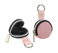2pcs Custodia Portatile per Organizzatore Anelli con Borsa Portachiavi, Rosa
