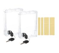 2Pcs Custodia Termostato con Chiavi per Central AC, Copertura Trasparente