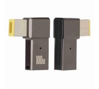 2pcs da USB C Adapter di punta slim, 100W 5A Laptop Tipo C Input femmina a destra angolare slim rettangolo di alimentazione PD Convertitore
