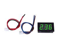 2PCS DC Voltmeter Ammeter, Digital DC Ammeter, Digital Mini Voltmeter (Caratteri retroilluminati verdi)