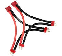 2pcs Deans T Connettore Serie Batteria Adattatore Cavo in Silicone Morbido per Elicottero RC Lipo Quadcopter