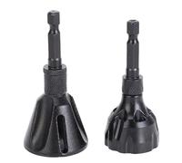 2Pcs Deburring Chamfer Tool, Tungsten Steel Burr Removal Tool with 1/4in Hex Shank, 3 Flute Screw Thread Deburring and Chamfering Tool for Drill Bits, Removes Burrs from 3 to 20mm