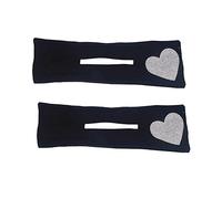 2pcs Deft Bun Maker Black French Twist Deft Bun Hair Bun Maker with Printed in Heart-shaped Cloth Clip Hairstyle Bun Shaper DIY Hair Ties Accessories for Girls Women