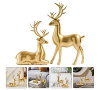 2pcs Desktop Xmas Ornament Ornament Christmas Resin Statue Statue Festival