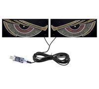 2PCS Devil Eyes Light for Cars Windshield USB Plug & Play Car LED with 11 Modes Demon Sign for SUVs Pickups Trucks RVs
