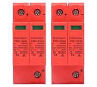 2pcs Dispositivi di Protezione SPD, Arresto Fotovoltaico DC, Ritardante di PC, Finestra Visiva, Corrente di Scarica Massima 40KA, Nominale 20KA, Livello di Protezione (DC 1000V)