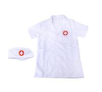 2Pcs Doctor Kits Coat Nurse Caps Fingere Gioca Accessori Costume Halloween Fancy Dressing Set Ragazzi Ragazze Medico Costume Per Bambini