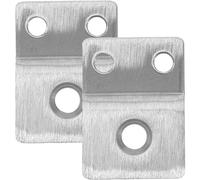 2Pcs Door Strike Plate Stainless Steel Silver Deadbolt Installation Kit