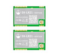2PCS DX-LR21 Nessun sviluppo richiesto Semtech LLCC68 LORA UART modulo di interfaccia AT Conman 410-475MHz/433MHz 22 dBm 5KM Long Rang Compatibile con Arduino CE FCC Certificazione (DX-LR22-433T22S