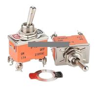 2Pcs E-TEN1221 Toggle Switch 4Pin SPST 4 Terminal ON-OFF 15A 250V Rocker The Power