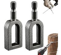 2PCS Electric Drill Wire Twisting Tool, Heavy Duty Wire Twister for Drill with 1/4" Hex Shank,Wire Twister Tool, Professional Wire Twisting Tools for Fencing, Rebar Tying (#9)