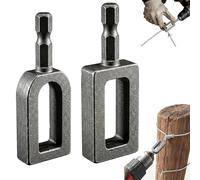 2PCS Electric Drill Wire Twisting Tool, Heavy Duty Wire Twister for Drill with 1/4" Hex Shank,Wire Twister Tool, Professional Wire Twisting Tools for Fencing, Rebar Tying (#9+#11)