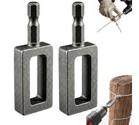 2PCS Electric Drill Wire Twisting Tool, Heavy Duty Wire Twister for Drill with 1/4" Hex Shank,Wire Twister Tool, Professional Wire Twisting Tools for Fencing, Rebar Tying (#11)