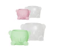 2pcs elefante vasi di fiori stampo creativo fatto a mano piante grasse fioriera silicone casa desktop decorazione fare creativo animale stampo per piante