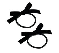 2pcs Elegante Nero Velluto Fiocchi Dei Capelli Fermagli Francesi Bowknot Forcina Dei Capelli Della Corda Barrettes Studente Donne Accessori Per Capelli