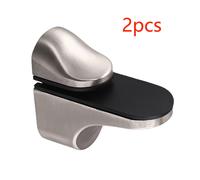 2PCS Eleganti Supporti per Mensole in Vetro Regolabile con Staffe a Parete in Le