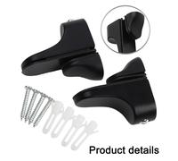 2PCS Eleganti Supporti per Mensole in Vetro Regolabile con Staffe a Parete in Le