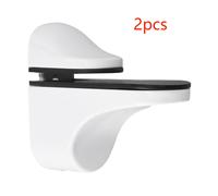 2PCS Eleganti Supporti per Mensole in Vetro Regolabile con Staffe a Parete in Le