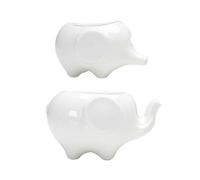2pcs Elephant Flower Pot Modern White Ceramic Succulent Planter Pots Tiny Flower Plant Containers