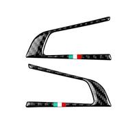 2pcs Emblem Adesivo per Alfa Romeo Giulia Stelvio 2017 2018 2019, Decalcomanie Auto, Adesivi per Auto Logo Badge Decal Emblema Adesivo, Accessori per la Decorazione Distintivo dell'auto,B Black