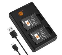 2PCS EN EL12 Batteria & Caricatore Compatibile per Nikon Coolpix S6300 S8000