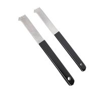 2Pcs Estrattore per Pavimentazione in Acciaio Zincato, Detriti Manico e Sporcizia, Strumento di Rimozione Della Finitrice, Denti del Raschietto Articolare e Scanalature per l