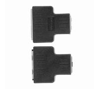 2pcs Ethernet Cable Adapter Splitter per RJ45 Female Interface LAN Connettore LAN Extender per Filo Internet - 1 Input 2 Configurazione di Uscita (BLACK)