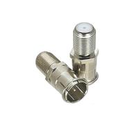 2Pcs F TV Spina maschio a F TV Femmina Jack Slide-on Push-on Adattatore RF Connettore coassiale