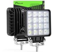 2PCS Faro di Inondazione da Lavoro Led, 48W LED Fuoristrada a Fascio Largo Impermeabile IP67 Faretti LED per Camion Macchine Agricole Escavatori Rimorchi Furgoni