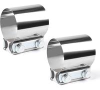 2Pcs Fascetta per Scarico in Acciaio Inossidabile Ø 56 Mm, Connettore per Tubi C