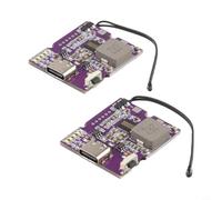 2pcs Fast Charging Power Bank Module 22 5W, rilevamento automatico del carico, display digitale, sicuro per la ricarica di 3 batterie da 7 V (display lampada C)