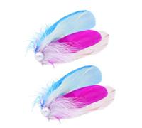 2pcs Faux Pearls Piumato Clip per Capelli Laterali Forcine Per Scenari E Festa Di Matrimonio Abbigliamento Accessori Testa