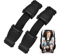 2pcs Fibbia Gancio Cintura Seggiolino Auto Bambino, Dispositivo di Sicurezza Seggiolino Auto, Impedisce al Bambino di Togliere le Braccia Dall’imbracatura, per Seggiolini e Passeggino (Nero, 13,5*3cm)