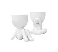 2pcs Figure Shaped Ceramic Succulent Planters Plants Cactus Flower Pots Plants Planters