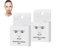 2Pcs Filo di Mappatura Delle Sopracciglia, Pre-Inchiostrato Mapping String Preinchiostrato da Filo Stringa di Mappatura Strumento di Misurazione per il Microblading Tatuaggi Semipermanenti