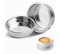 2PCS Filtri da Caffè in Acciaio Inossidabile, Cestello per Caffè 51 mm | Filtri Pressurizzati per Caffettiere Pressurizzate Compatibile con Macchine da Caffè Cecotec, UFESA e Breville