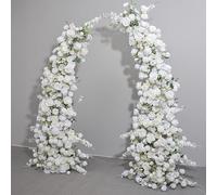 2pcs Fiori Arco di Nozze, Fiori Artificiali per la Decorazione, Floreale Cerimonia per Stili Occidentali Decor Floreale Cerimonia di Nozze (Bianco)