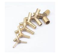 2pcs Fit Hose Barb I.D 12mm Y Type 3 Ways Brass Coupler Connectors Fittings 1Mpa