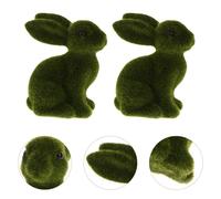 2PCS Floccaggio Simulato Animale Piccolo Coniglio Seduto Mobili Arredamento