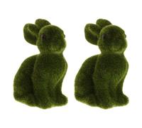 2PCS Floccaggio Simulato Animale Piccolo Coniglio Seduto Mobili Arredamento